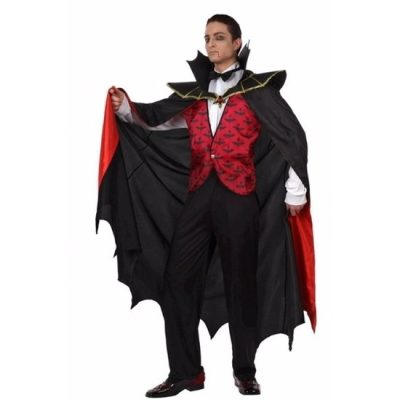 Carnaval/Halloween Vampier verkleedkleding kostuum voor heren - cape/blouse/broek