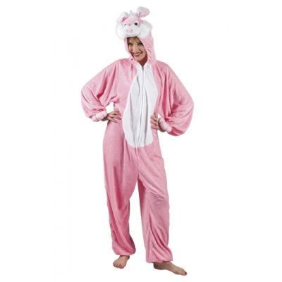 Pluche konijn onesie dames