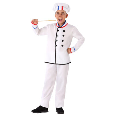 Chef/kok verkleed kostuum - wit - voor kinderen - 3-delig